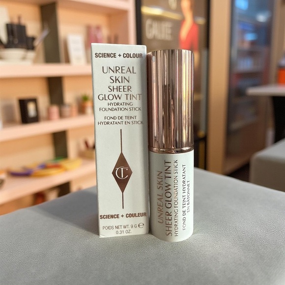 NIB•Charlotte Tilbury Unreal Skin Sheer Glow Tint•Hydrating Foundation Stick - Picture 1 of 2